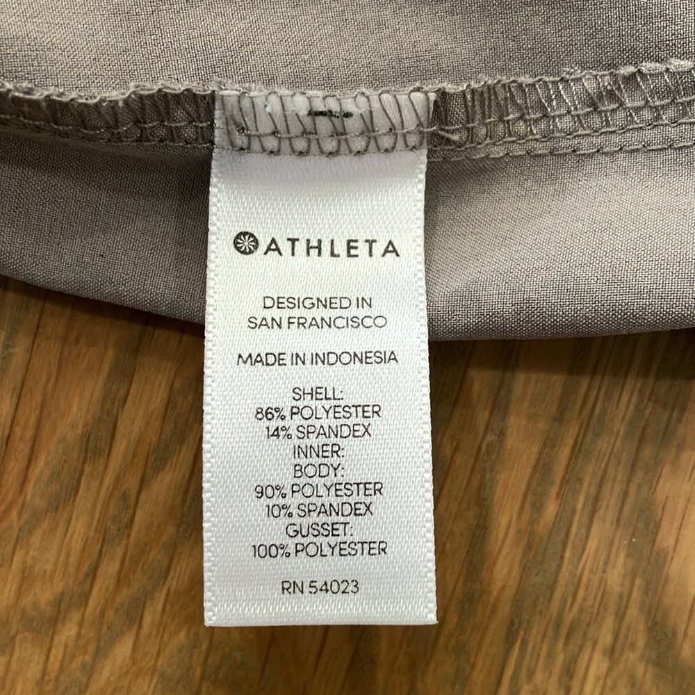 Athleta Women's Gray Golf Tennis Active Stretch Polyester Skort Shorts Skirt - Picture 8 of 8
